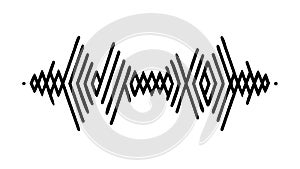 Audio Waveform Equalizer Sound Pattern Vector Graphic, vector design Generative AI