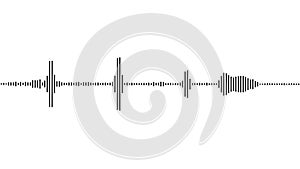 Audio Waveform Loop black and white