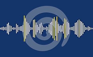 Audio waveform simple pattern