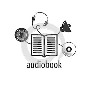 Audiobook. Vector logo template