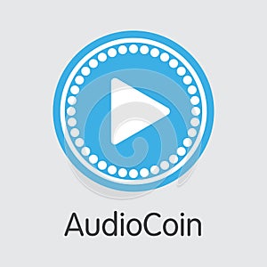 Audiocoin - Digital Currency Illustration. photo