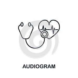 Audiogram icon from health check collection. Simple line Audiogram icon for templates, web design and infographics
