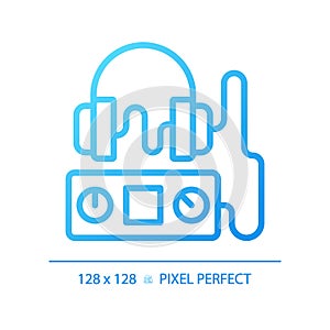Audiometer pixel perfect gradient linear vector icon photo