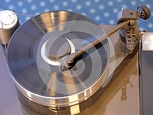 Audiophile HiFi turntable player.