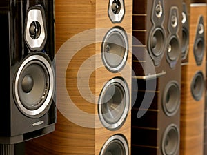 Audiophile Stereo stylish speakers.