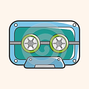 Audiotape theme elements vector,eps