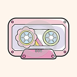 Audiotape theme elements vector,eps