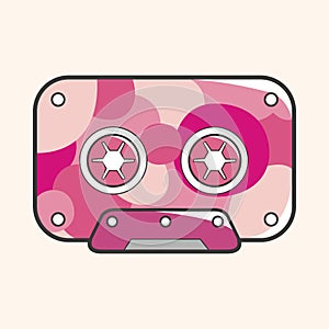 Audiotape theme elements vector,eps