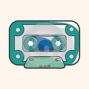 Audiotape theme elements vector,eps