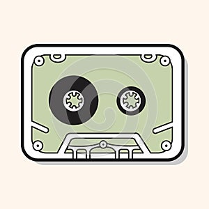 Audiotape theme elements vector,eps