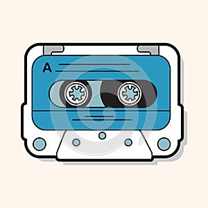 Audiotape theme elements vector,eps