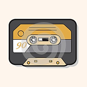 Audiotape theme elements vector,eps