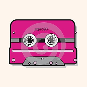 Audiotape theme elements vector,eps