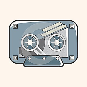 Audiotape theme elements vector,eps