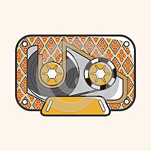 Audiotape theme elements vector,eps