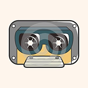 Audiotape theme elements vector,eps