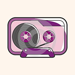 Audiotape theme elements vector,eps