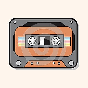 Audiotape theme elements vector,eps