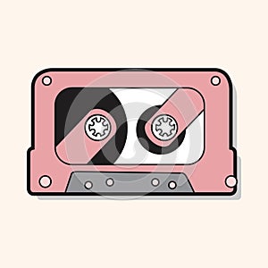 Audiotape theme elements vector,eps
