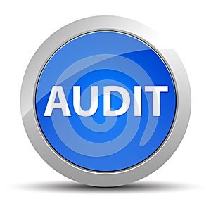 Audit blue round button