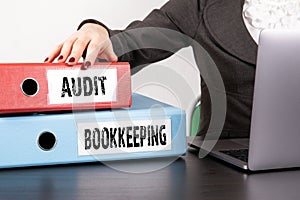 Audit and Bookkeeping concept photo