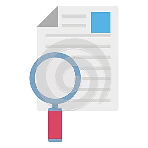 Audit, browsing Color Vector icon which can easily modify or edit