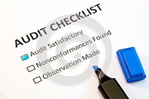 Audit checklist