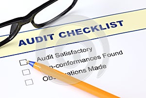 Audit checklist photo