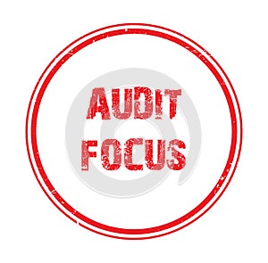 audit focus stamp on white