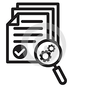 Audit icon vector, finance document, illustration
