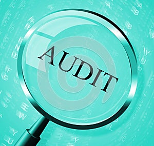 Audit Magnifier Shows Searching Auditing And Magnification