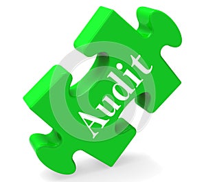 Audit Puzzle Shows Auditor Validation Scrutiny Or Inspection