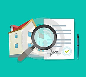 Audit review of residential home vector, inspection of house building, real estate architecture examine, quality of