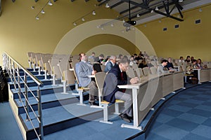 Auditorium of new academic building of Higher School of Economics