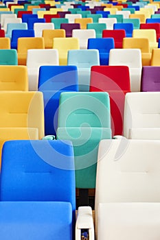 Auditorium Seating of Many Colors