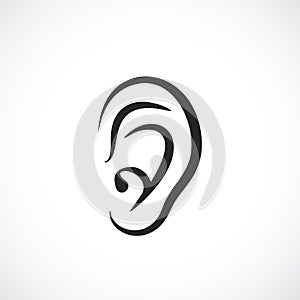 Auditory ear vector icon