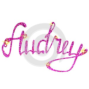 Audrey name lettering tinsels photo