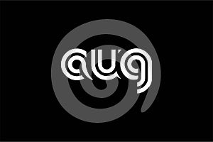 AUH Creative Unique Modern Letter Logo Design.