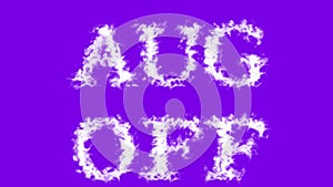 Aug Off cloud text effect violet isolated background