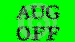 Aug Off smoke text effect green isolated background