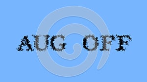 Aug Off smoke text effect sky isolated background