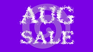 Aug Sale cloud text effect violet isolated background