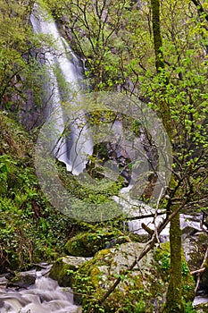 Auga Caida Waterfall, Ferreira de Panton, Lugo, Spain