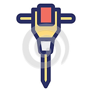 Auger, dig tool Isolated Vector Icon which can be easily modified or edited