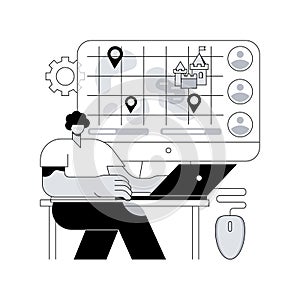 Augmented intelligence abstract concept vector illustration.