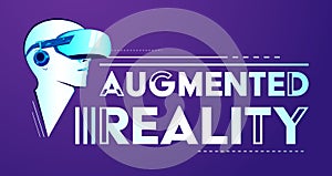 Augmented Reality Design Emblem vector illustration.