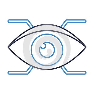 Augmented reality Flat inside vector icon which can easily modify or edit photo