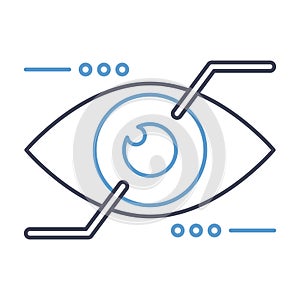 Augmented reality Flat inside vector icon which can easily modify or edit photo