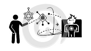 Augmented Reality Future Tech Interactive Display Holographic Vector Design, vector design Generative AI