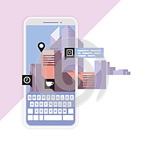 Augmented reality and geotargeting on mobile device, navigation and geolocation app